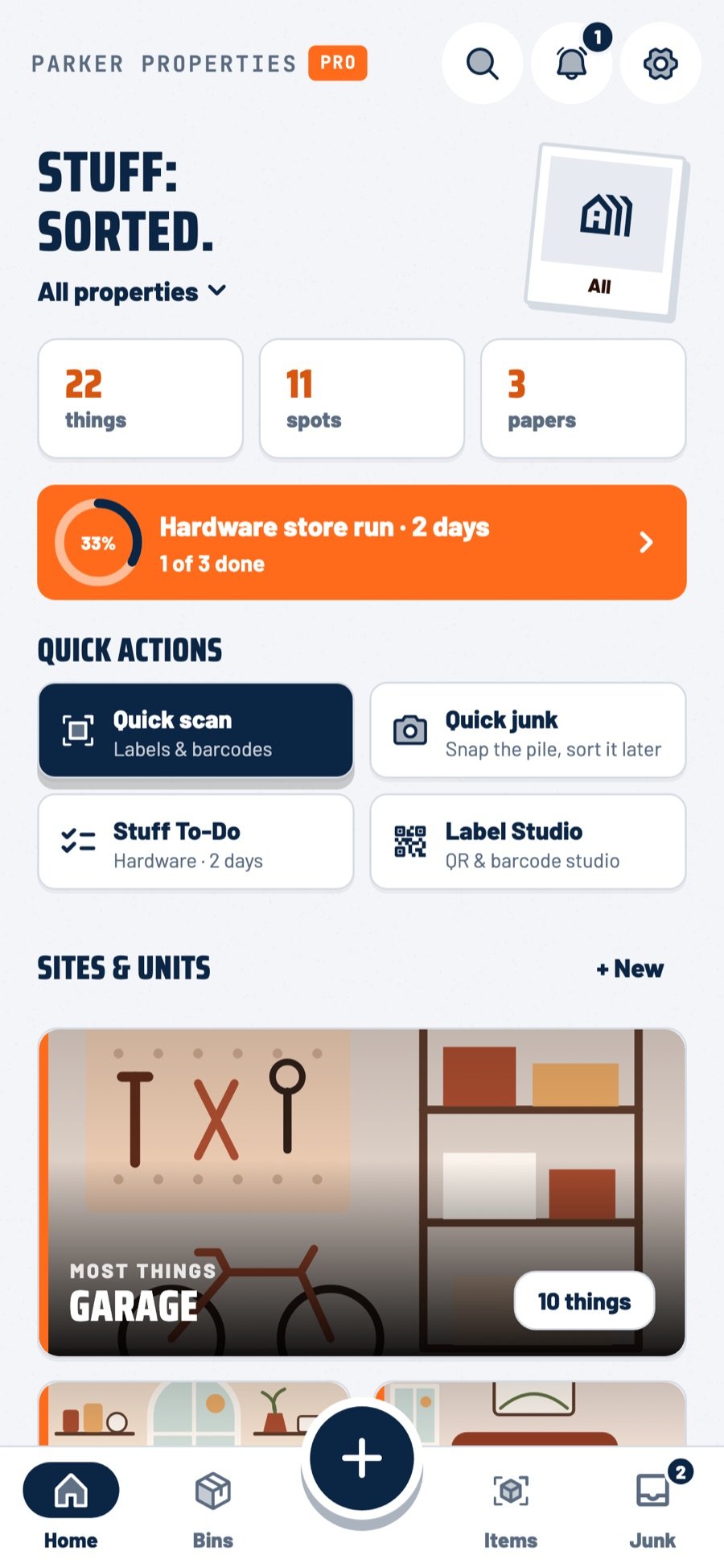 StuffSensei in the Fleet theme: navy with a safety-orange signal